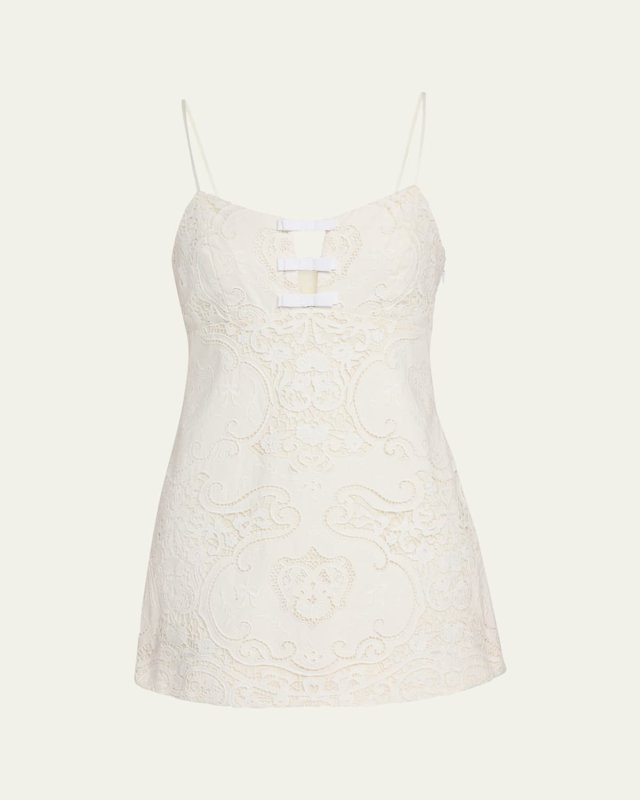Rosalisa Embroidered Cotton Mini Dress